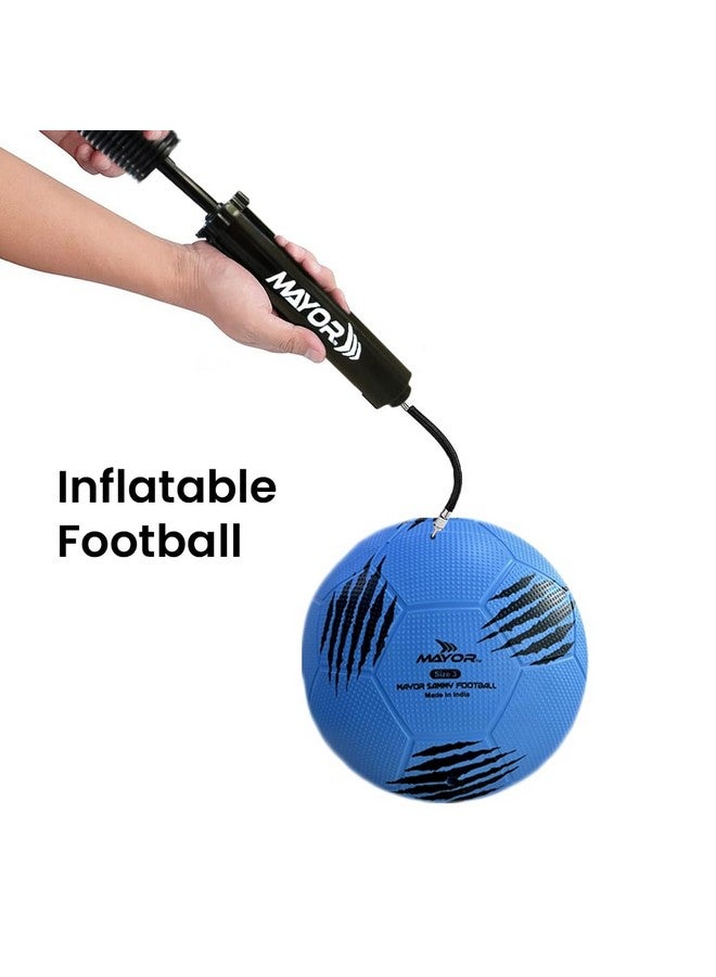 Mayor كرة قدم مطاطية داخلية وخارجية للأطفال من مايور سامي لفئة العمر أقل من 9 سنوات - الحجم: 3 (عبوة من 1، زرقاء) - Image 4