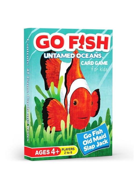 Go Fish Untamed Oceans Card Game For Kids Age 4 8 Play Go Fish Old Maid And Slap Jack Using The Same Deck Easy To Learn Fun Gift Boy Girl