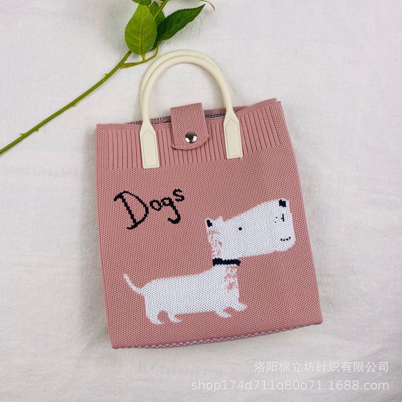 New Handbag Cartoon Bag Mini Knitted Bag Mobile Phone Bag Coin Purse Compact Portable Crossbody Bag Women'S Bag - Image 1