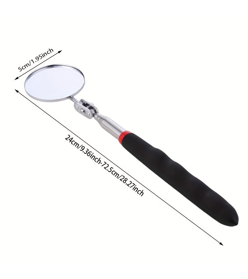 Black Undercarriage Inspection Telescopic Folding Mirror With Retractable Magnetic Pickup Tool Lighted Magnetic Rod Auto Repair Tool Metal Pickup Suction Pound - Image 5