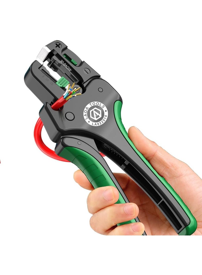 LAOA Multifunctional Automatic Wire Stripper and Cutter – Professional Electrician Pliers with Spring-Loaded Design, SK5 Blades, for Thin, Thick & Multi-Core Wires - Image 1