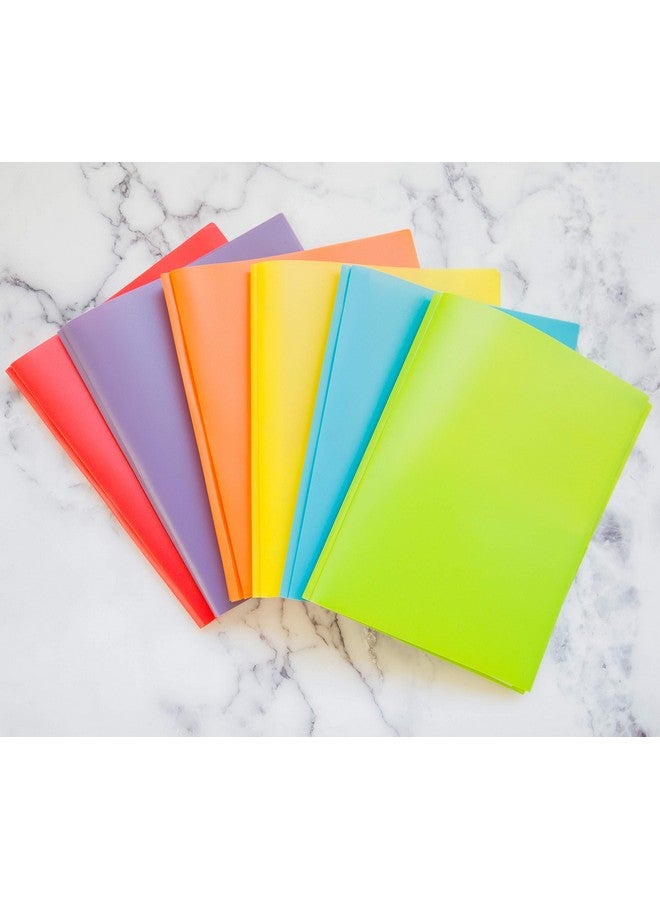 Youngever 6 Pack Heavy Duty Plastic Two Pocket Folders With 3 Prongs, Metal Prongs Fastener, Heavy Duty Plastic 2 Pocket Folder, In 6 Colors - Image 5