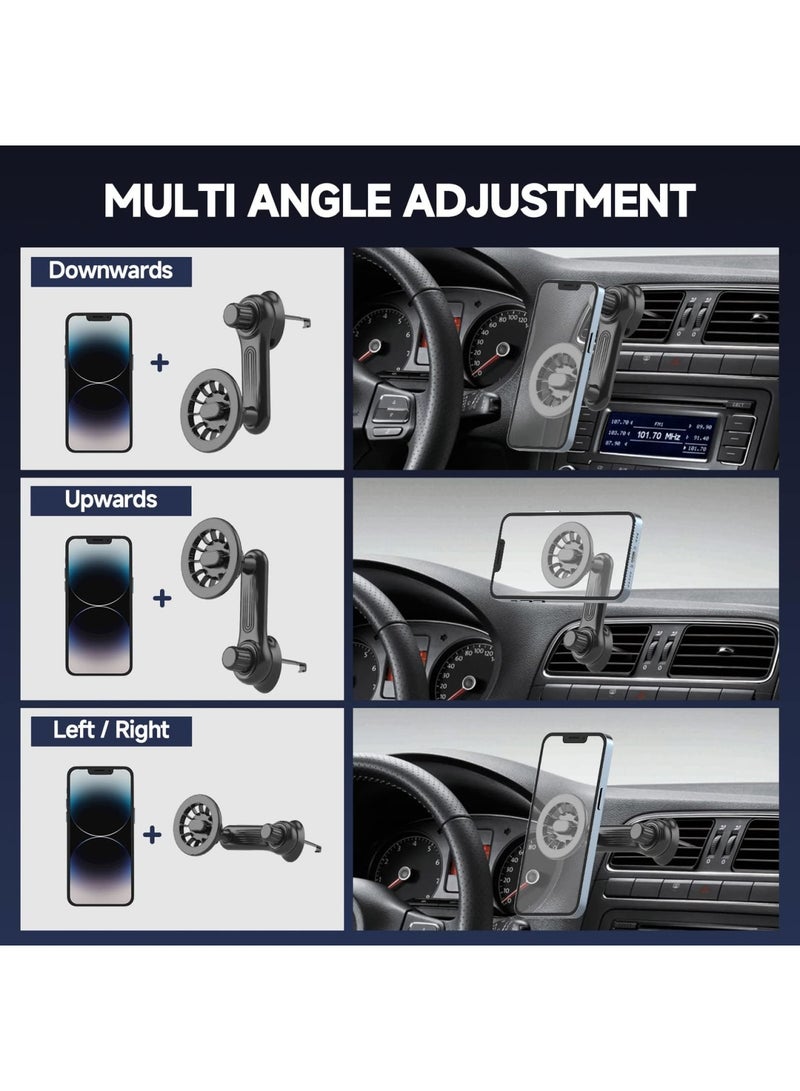 SYOSI Fits MagSafe Car Mount Strong Magnetic Phone Holder for iPhone, HandsFree Dashboard iPhone Car Mount Holder Accessories for MagSafe iPhone 14 Pro Plus 12/13 All Phones - Image 3