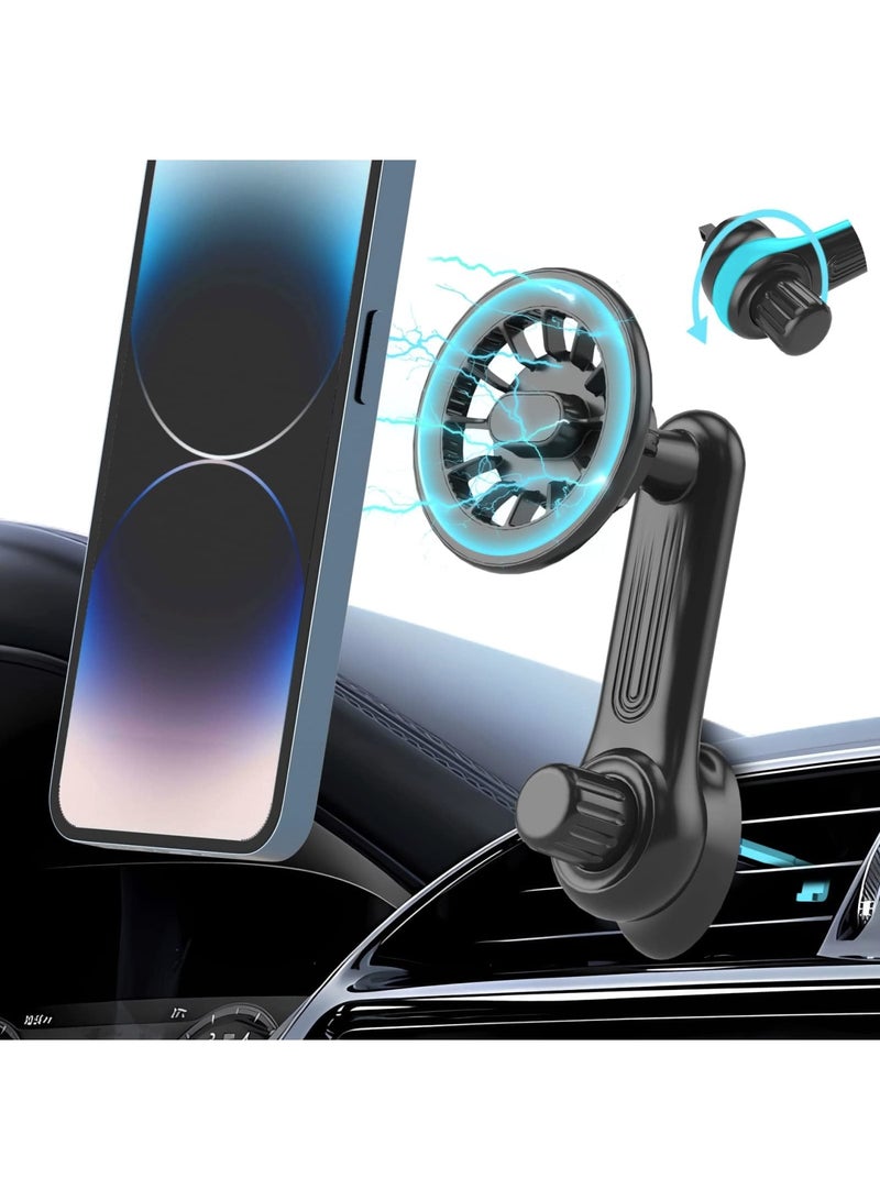 SYOSI Fits MagSafe Car Mount Strong Magnetic Phone Holder for iPhone, HandsFree Dashboard iPhone Car Mount Holder Accessories for MagSafe iPhone 14 Pro Plus 12/13 All Phones - Image 1