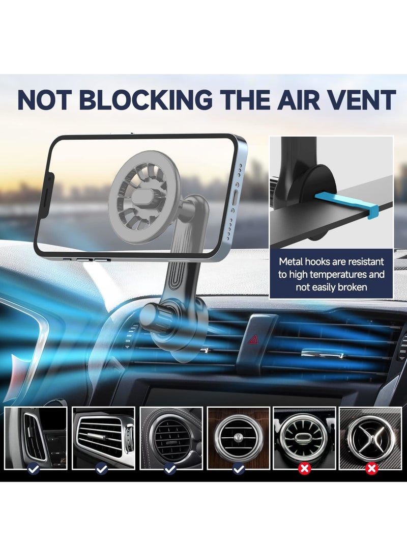 SYOSI Fits MagSafe Car Mount Strong Magnetic Phone Holder for iPhone, HandsFree Dashboard iPhone Car Mount Holder Accessories for MagSafe iPhone 14 Pro Plus 12/13 All Phones - Image 5