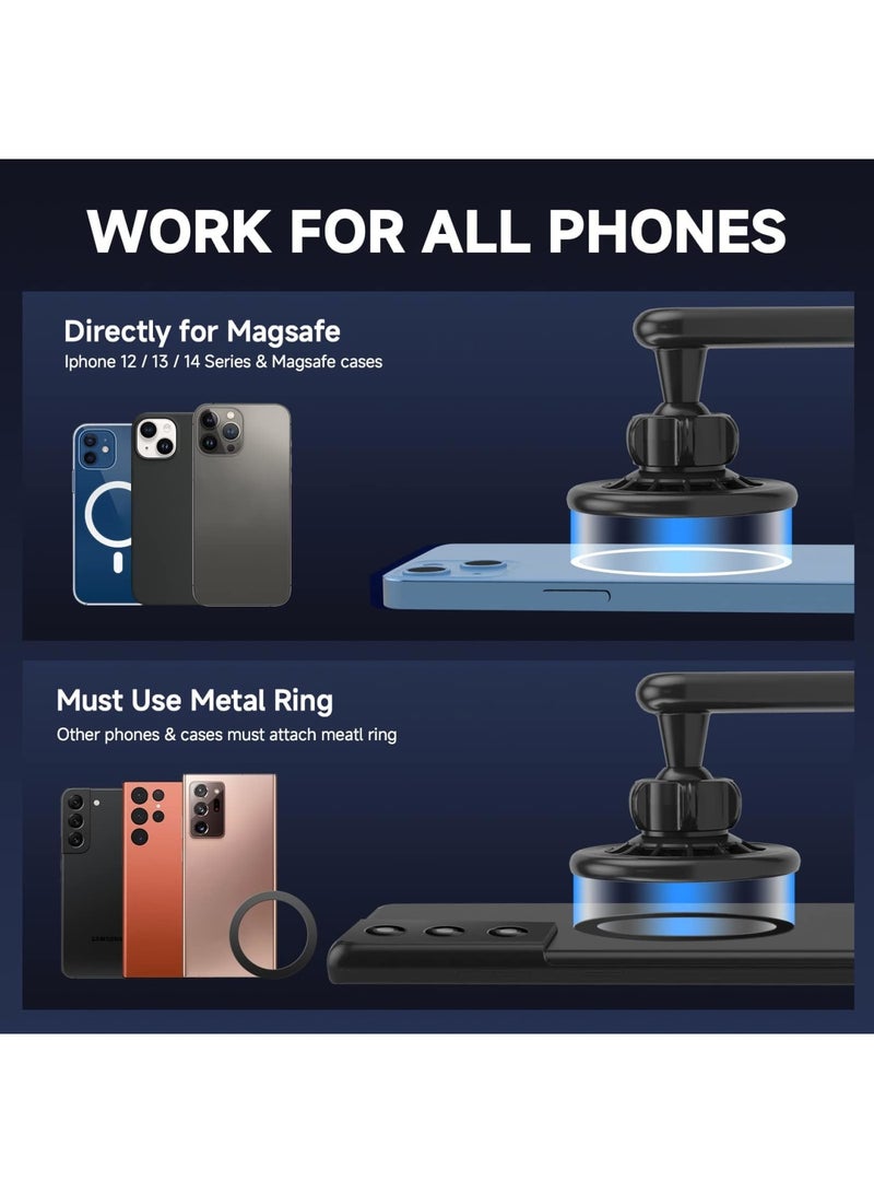 SYOSI Fits MagSafe Car Mount Strong Magnetic Phone Holder for iPhone, HandsFree Dashboard iPhone Car Mount Holder Accessories for MagSafe iPhone 14 Pro Plus 12/13 All Phones - Image 2