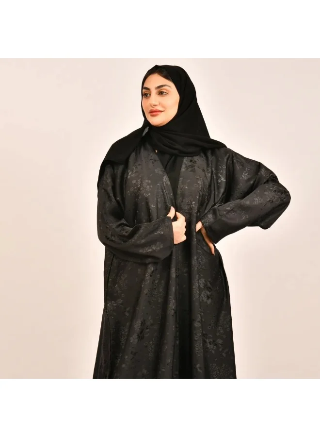lamha abaya Summer jacquard wrap abaya