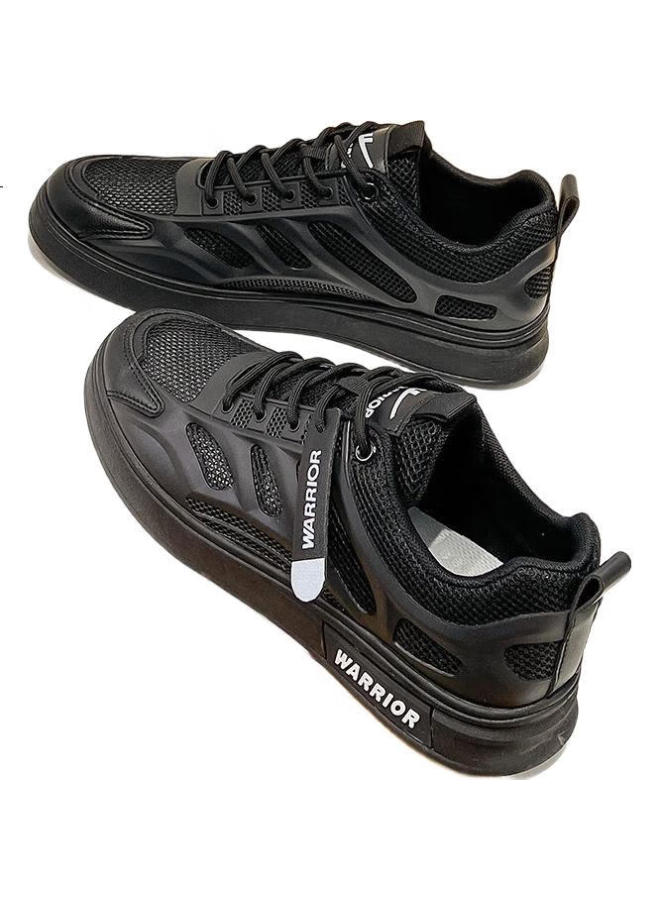 Pull Back Warrior Official Men's Mesh Shoes Men's Summer Breathable Shoes Men Black 42 - Image 3