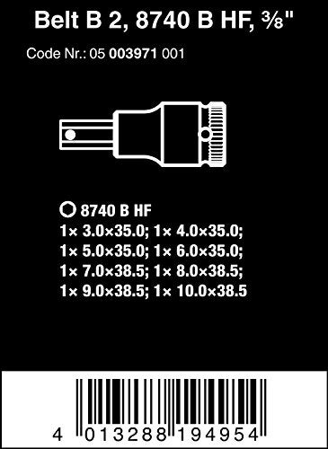 Wera 05003971001 Belt B 2 Zyklop InHexPlus bit socket set with holding function 38 drive 8 pieces - Image 3