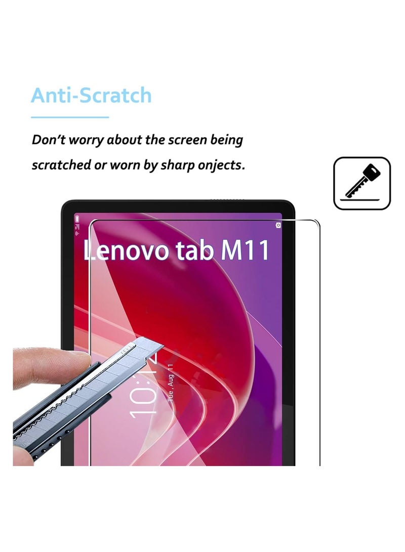 واقي شاشة زجاجي مقوى لجهاز لينوفو تاب M11 - 11.0 بوصة شفاف - Image 3