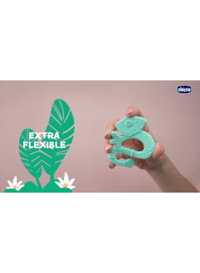 شيكو عضاضة شيكو إيغوانا ناعمة للأطفال من عمر شهرين فما فوق، لون أزرق - Image 2