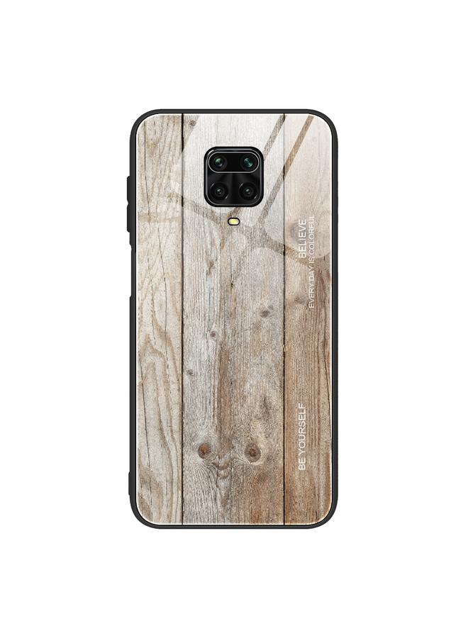 The Bros Case For Xiaomi Redmi Note 9S Wood Grain Glass Protective Case