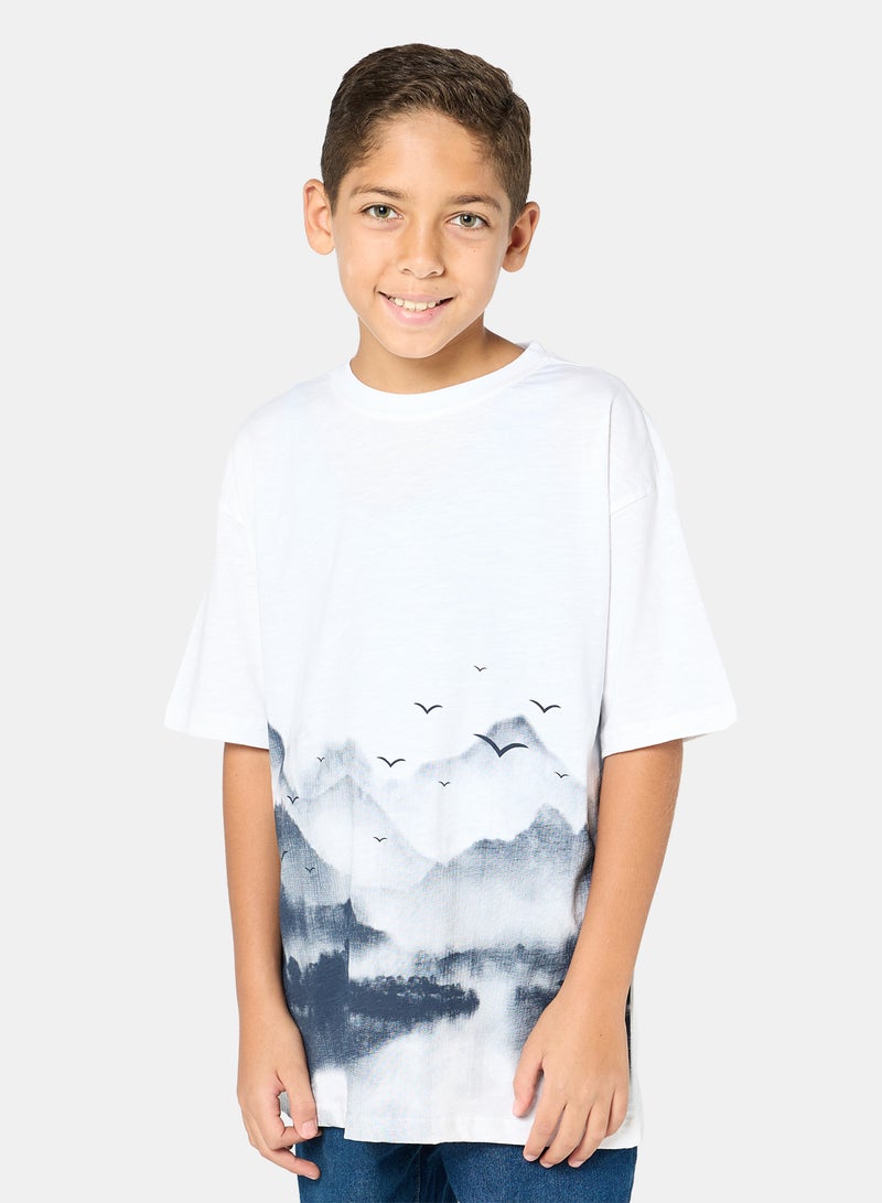Panco Baby Boys SURF T-Shirt with Print Detail - Image 1