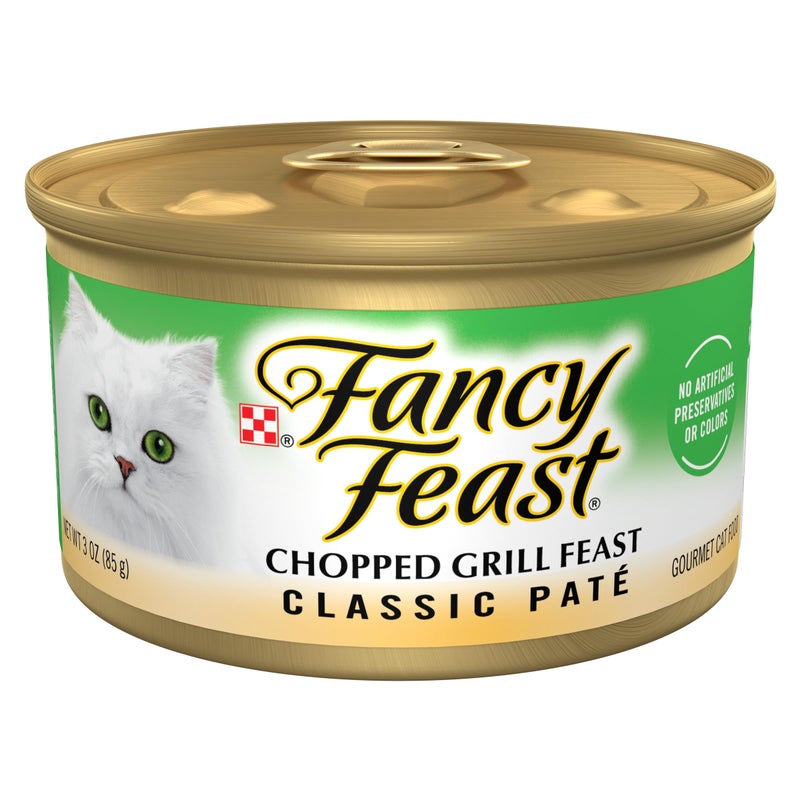 Fancy Feast Purina Fancy Feast Chopped Grill Feast Classic Wet Cat Food Pate - (Pack of 24) 3 oz. Cans - Image 1