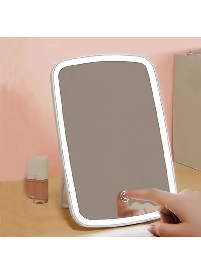 Touch Sensor 3 Color LED Makeup Mirror With 3 Lighting Modes Adjustable Brightness Portable Foldable Desktop Mirror - Image 5