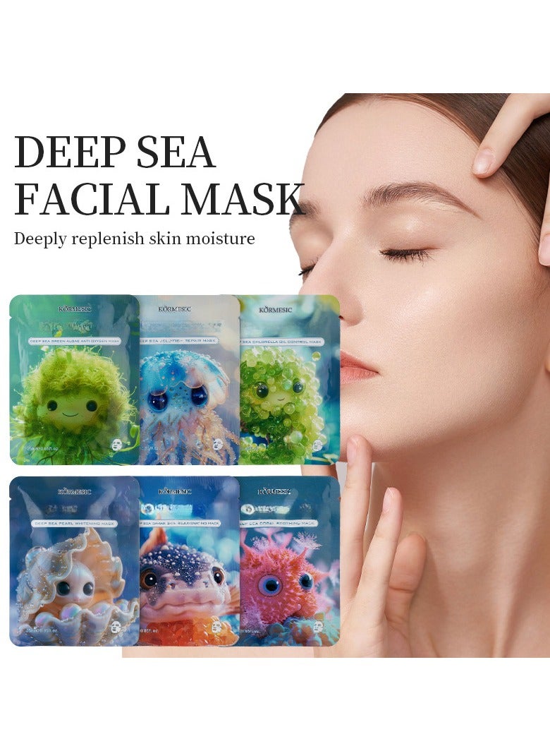 Kormesic Deep Sea Green Algae Facial Mask 25ml-5 packs  - Detoxifying & Revitalizing - Image 5
