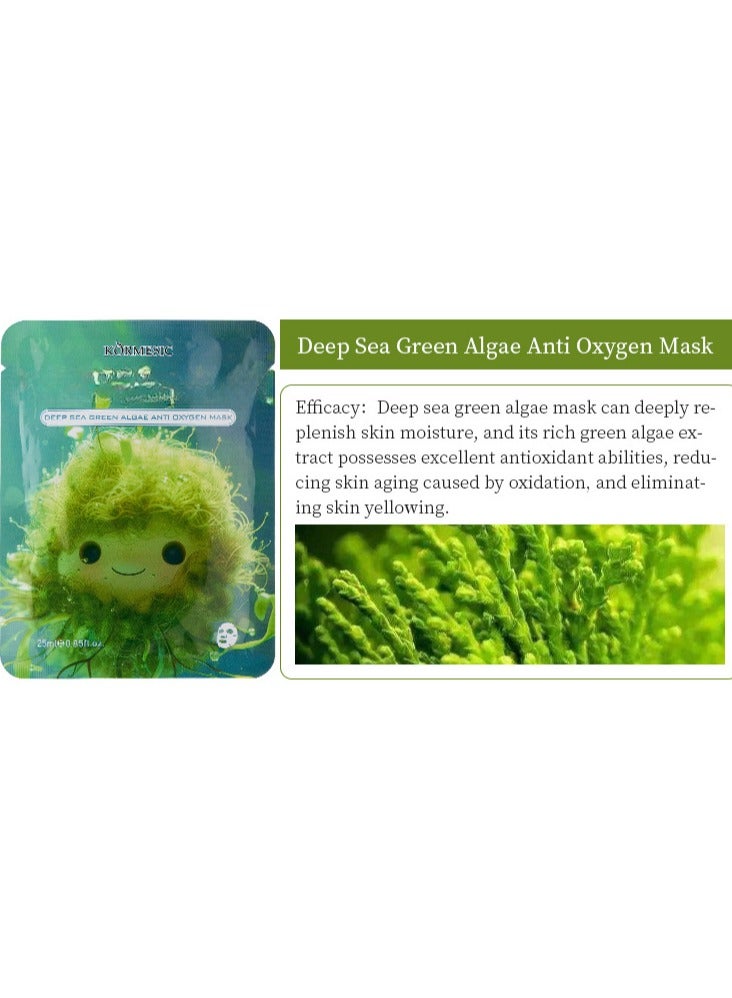 Kormesic Deep Sea Green Algae Facial Mask 25ml-5 packs  - Detoxifying & Revitalizing - Image 2