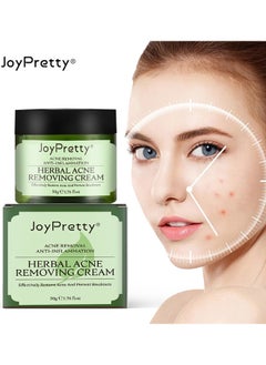 JoyPretty Herbal Acne Treatment Face Cream, Acne Spot Treatment For Face And Acne Dots, Natural Cystic Acne Treatment, For All Skin Types, Premium Acne Scar Cream And Pimple Remover 50G  - Image 1