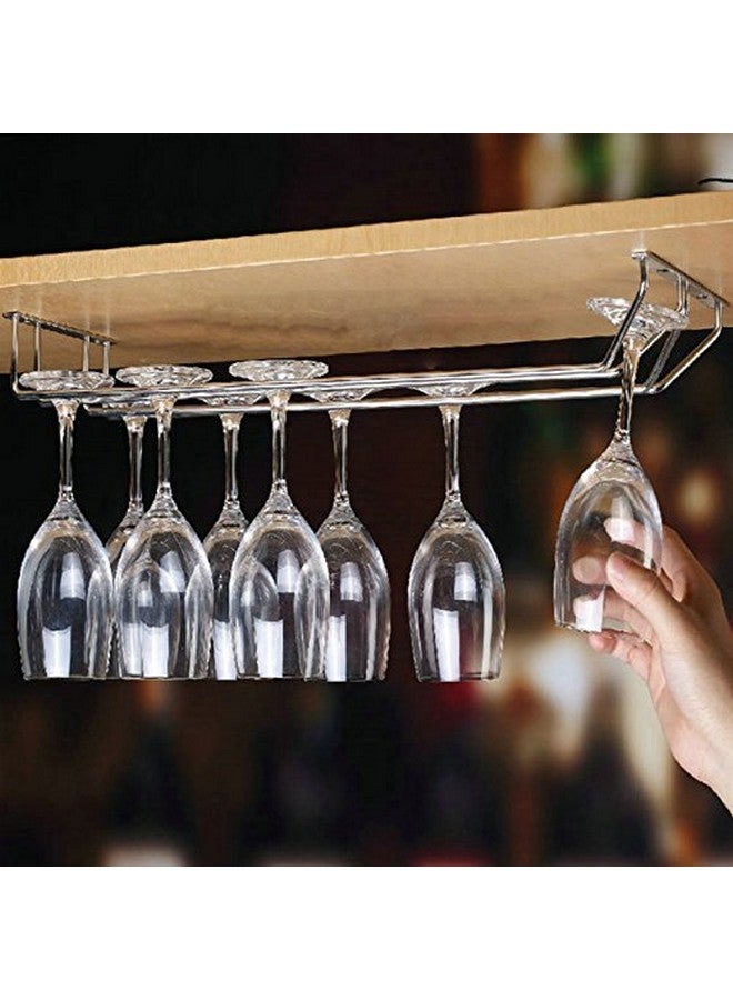 LEVON Modern Red Wine Goblet Glass Hanger | Stainless Steel Holder Hanging Rack Shelf Bar Party Drink Supply (Double), Hanging Shelves - Image 1