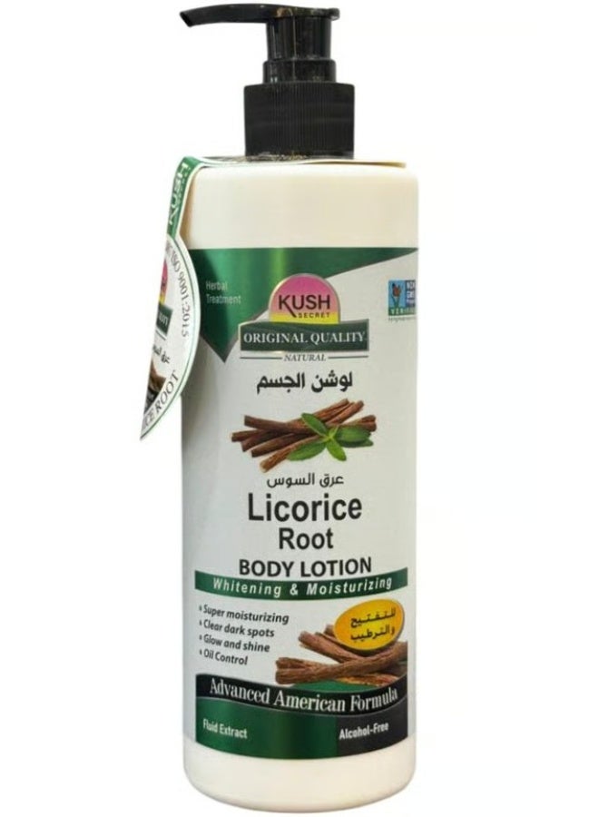 كوش سيكريت لوشن للجسم بخلاصة عرق السوس من كوش سيكريت ٥٠٠ مل - للعناية بالبشرة وتفتيحها وترطيبها - Image 1