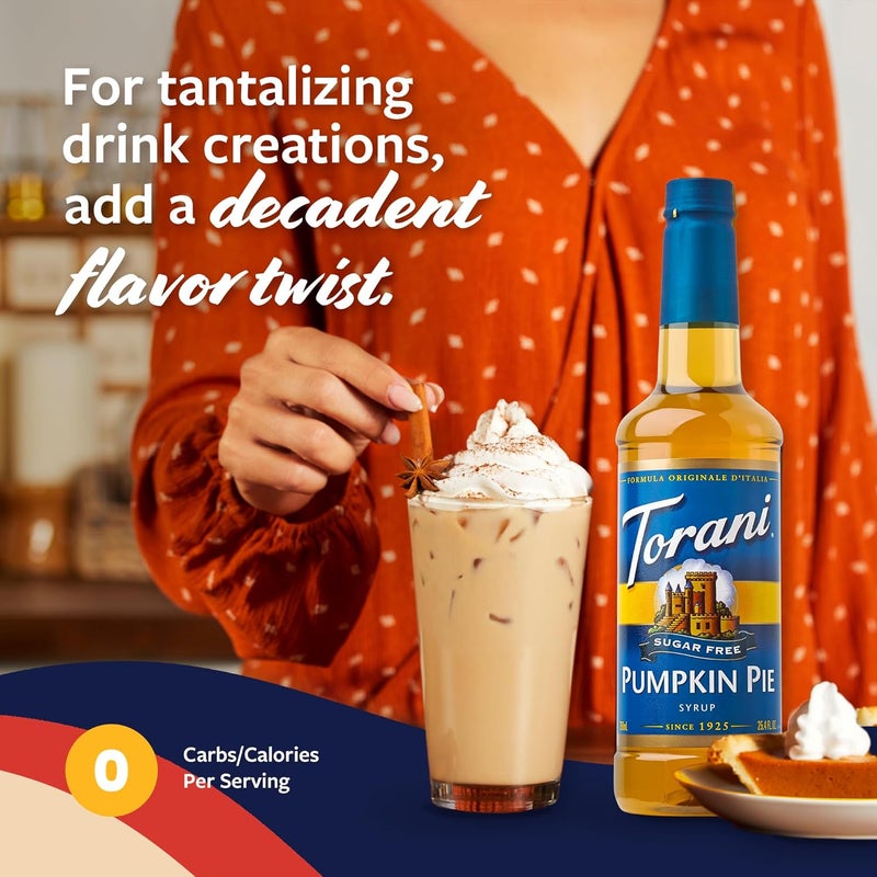 Torani Sugar Free Pumpkin Pie Syrup with Pump - Image 4