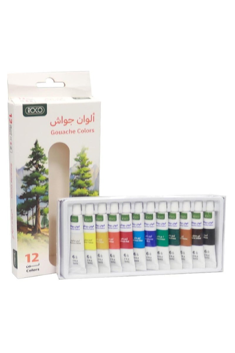 ROCO Paint Set Gouache Color Assorted Color12 Colors