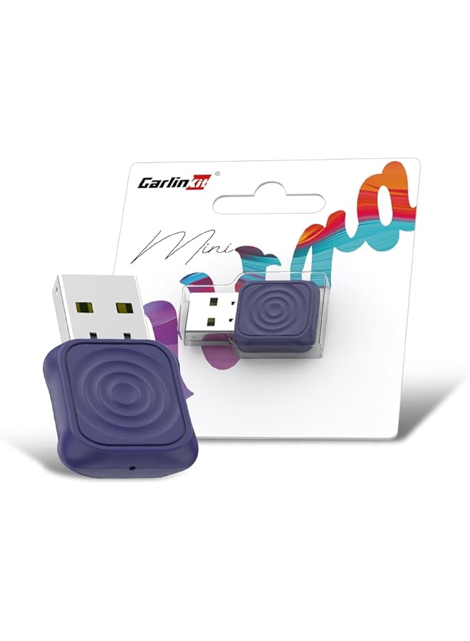 Carlinkit Mini Wireless Carplay Android Auto Adapter, Ultra Series, Esay To Hide, Stable Connetion, Work With Usb-A/Type-C Port, Retain Original Controls & Audio (Deep Blue) - Image 1