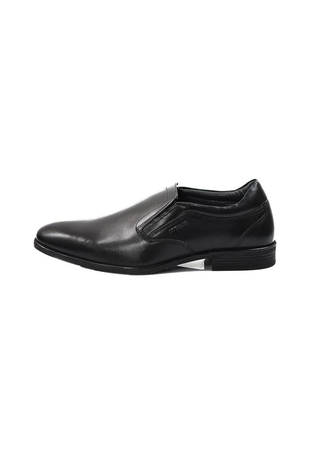 أتيليو Men's Robert Woo 15 Oxford Derby Loafer Slip On Comfort Black Leather Work Office Formal Occasion Party Casual Wear Italian Design Anti Skid Padded Insole Trendy Fashion Premium Shoes