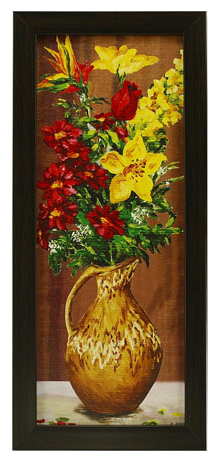 Indianara Indianara Synthetic wood FLORAL PAINTINGS 47 X 104 85 X 104 47 X 104 inch Black  - Image 2