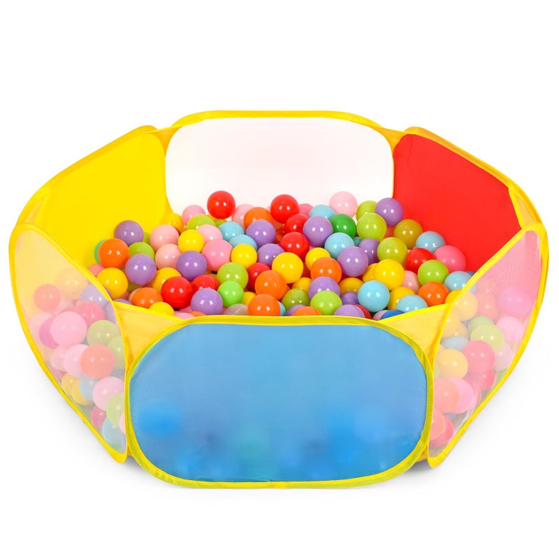 Eocolz Kids Ball Pit Large Pop Up Toddler Ball Pits Tent for Toddlers Girls Boys for Indoor Outdoor Playhouse Baby Playpen wZipper Storage Bag Balls Not Included Blue Yellow Red Green - Image 2