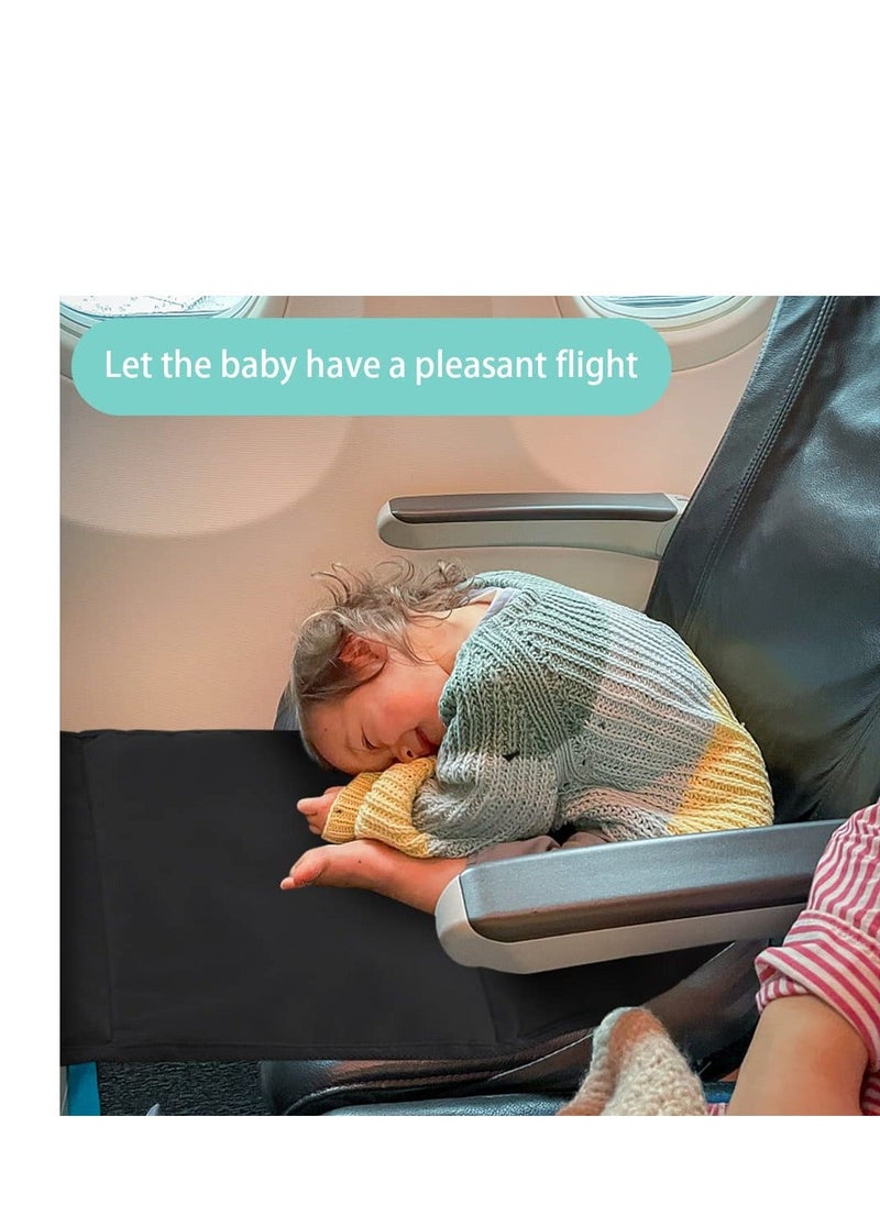 Y&D Baby Airplane Travel Footrest Bed, Toddler Seat, Portable Foot Hammock, Seat Extender Leg Rest for Kid, Essentials Children to Lie Down on Plane (Black)  - Image 2