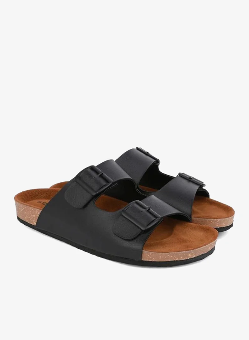 Styli Buckle Double Strap Thick Sole Casual Sandal
