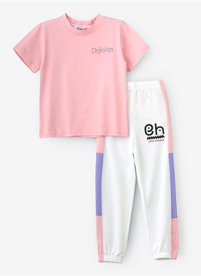 بيبي كلو Sporty Pink & White Tracksuit