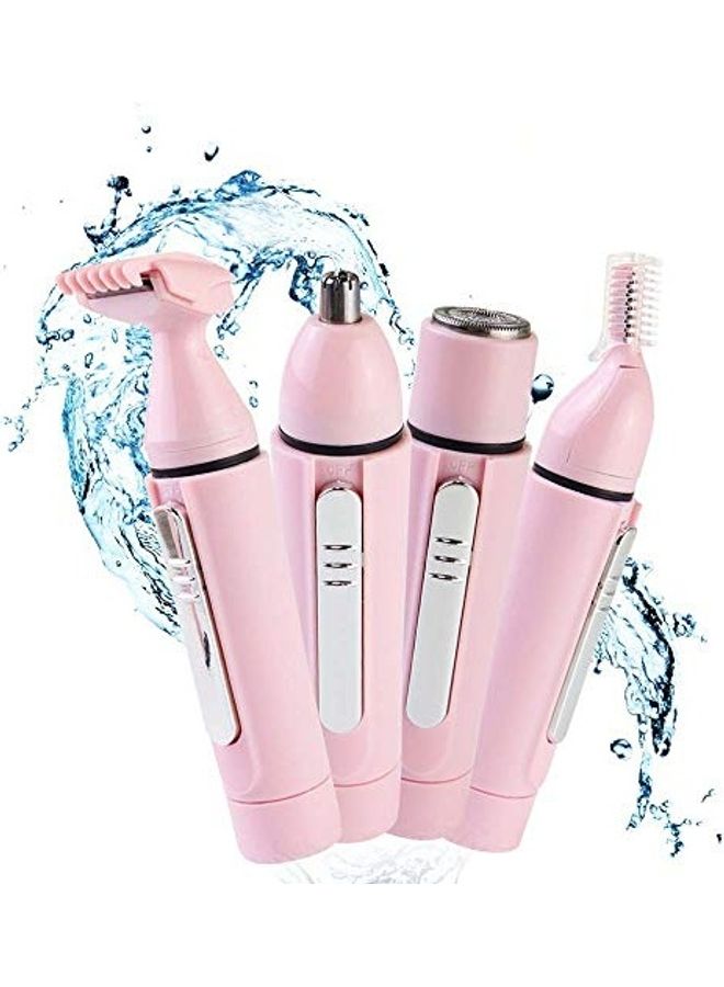 NIBEMINENT 4-In-1 Facial Hair Remover Trimmer Pink - Image 1
