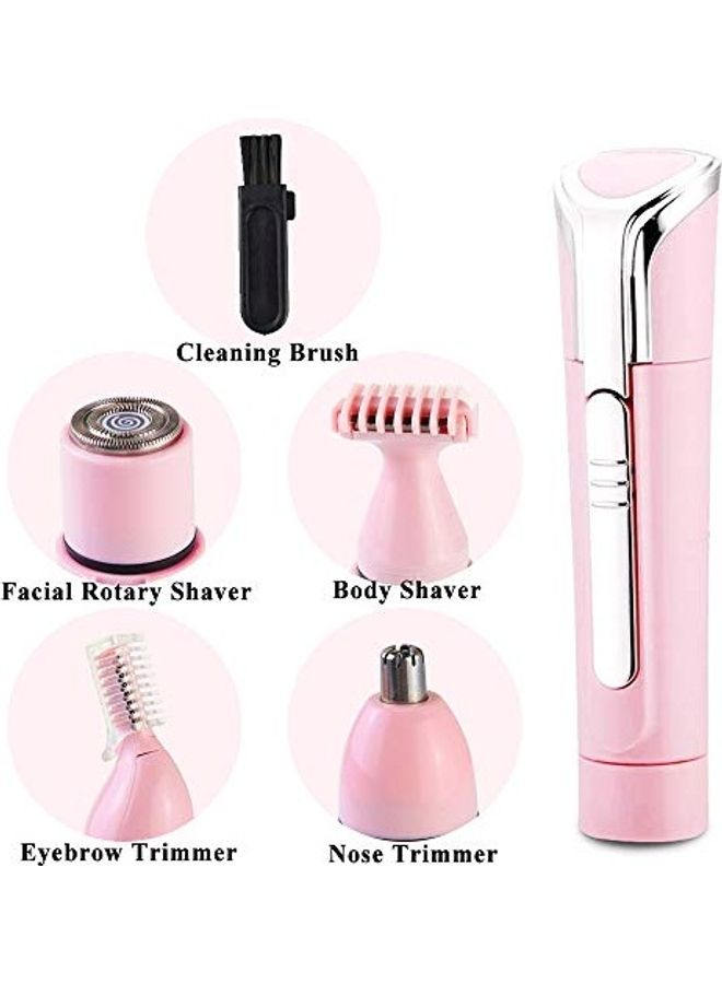 NIBEMINENT 4-In-1 Facial Hair Remover Trimmer Pink - Image 3
