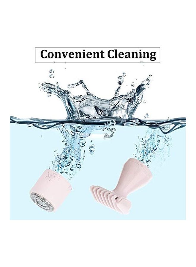 NIBEMINENT 4-In-1 Facial Hair Remover Trimmer Pink - Image 5