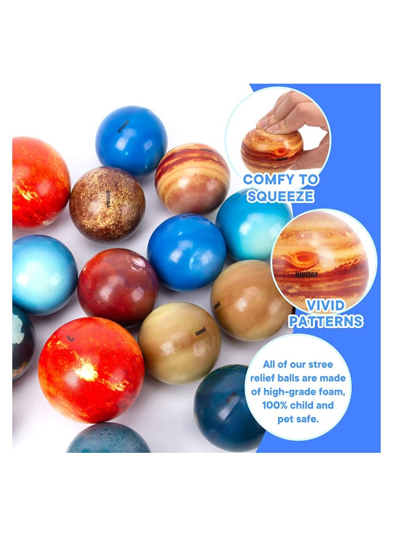 JOLLITY LLC Solar System Stress Balls Planets Earth Moon Sun Squeeze Space Educational Toys for Kids Early Learning Stress Relief Fidget Toy (10 pcs) - Image 4