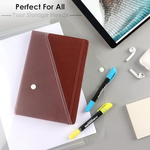 Shuban A5 Document File Folder | Button Lock Organizer for Bills, Cash Memos & Papers | Lightweight & Waterproof Office File(20 Pcs) - Image 5