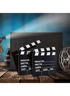 10 Pieces Movie Film Clap Board, 7 x 8 Inch Cardboard Movie Clapboard Movie Directors Clapper Writable Cut Action Scene Board for Movies Films Photo Props(White)
