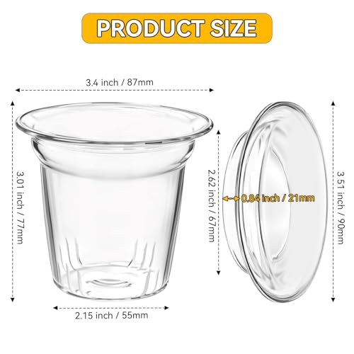 Nbbiww Glass Tea Infuser with Dual-Purpose Lid/Coaster for Teabloom, Glass Tea Strainers for Loose Tea-leaves, Universal Steeper for Teapots, Mug, Bottle, Cup, Travel Tumblersm Microwave & Dishwasher Safe - Image 2