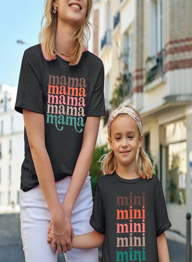 FASHGL Mama Mini Shirt Set Mommy and Me Matching Shirt Cute Mama Mini Letter Tshirt Mother and Daughter Gifts Tee Tops - Image 5