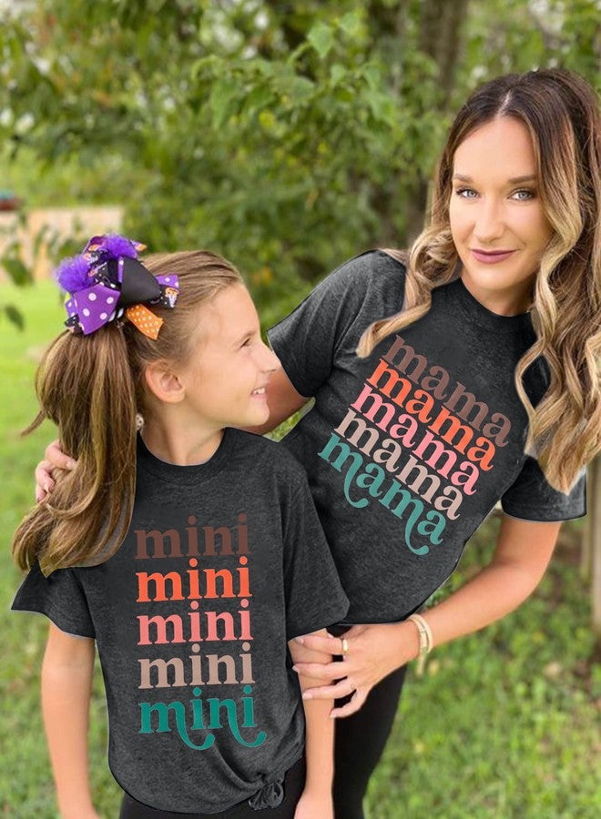 FASHGL Mama Mini Shirt Set Mommy and Me Matching Shirt Cute Mama Mini Letter Tshirt Mother and Daughter Gifts Tee Tops - Image 4