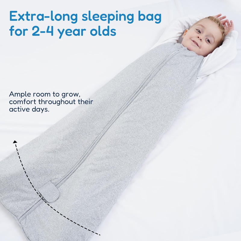 TotAha Toddler Sleep Sack 1.0 TOG for 2T-3T-4T, Soft Wearable Blanket Baby Sleep Bag with 2-Way Safe Zippers,Fluffy Extra Large Sleeping Sacks, Grey - Image 5