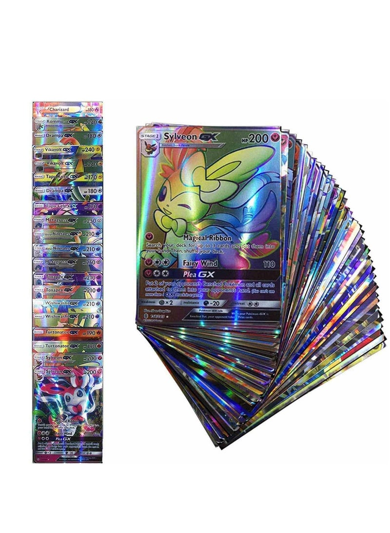 Pokemon 100 PCS TCG Deck Box Card, Assorted Cards Ultra Rare Gold Foil cards Including 20 GX Rare Cards, 20 Mega Ex Series Cards,59 Ex Series cards,1 Energy Card - Image 3