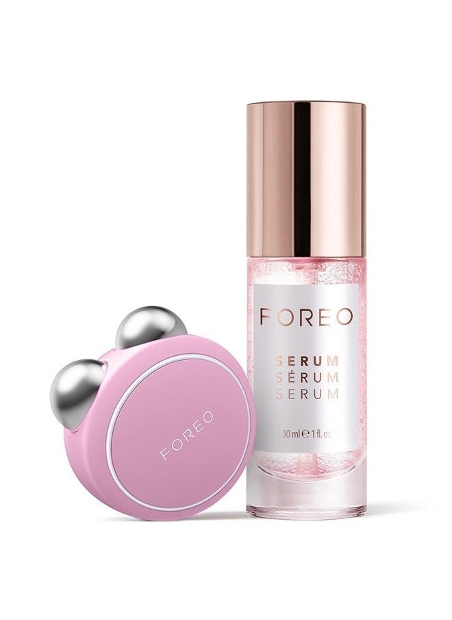 FOREO Anti Aging Starter Kit - BEAR Mini + Serum Serum Serum 30ml, Microcurrent Facial Device, Instant Face Lift, Double Chin Eliminator, Gift Set  - Image 1