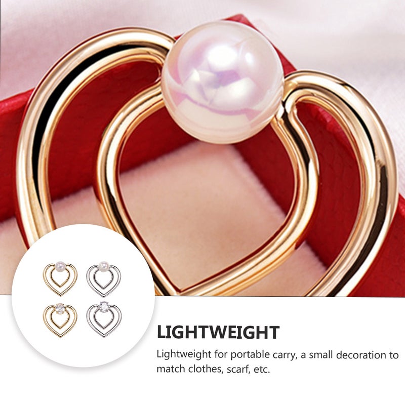 4Pcs Decorative Scarf Buckles Clothing Corner Buttons Chic Clothes Accessories - Image 4