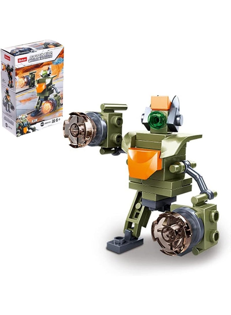 Sluban Atomic Storm Series - Space Combat Vehicle Building Blocks 36 PCS