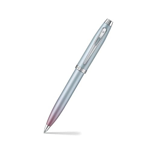 Sheaffer Expressions 100 Pen Blue and Purple Pearlised Gradient Metal with ChromePlated Trims Medium Point Refillable Ballpoint Pen - Image 1