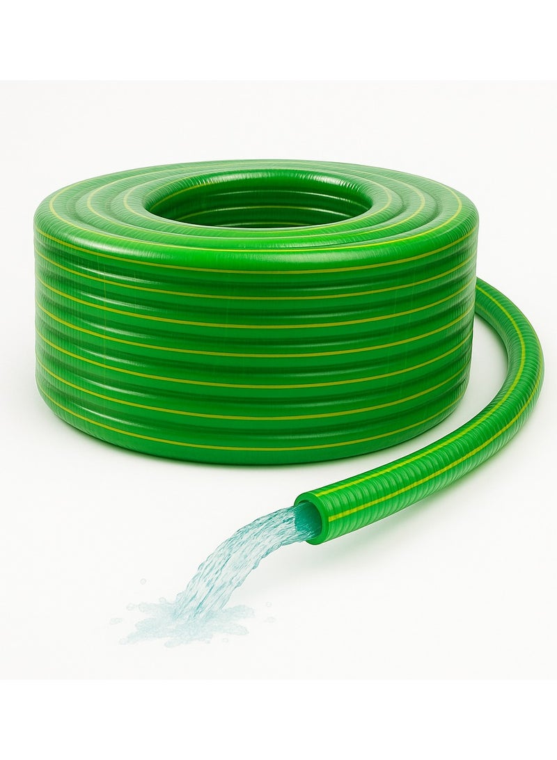 صن رايز خرطوم مياه PVC مرن ٣⁄٤ بوصة بطول ٤٥ متر مقاوم للضغط العالي والالتواء والأشعة فوق البنفسجية مناسب للحديقة والري وغسيل السيارات والمزارع  - Image 1