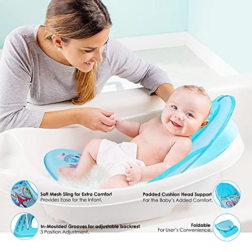 Sunbaby Baby Bath Support seat for New Born Babies for Bathing, Inclined Baby Bather Cum Bath Sling (Circus Fun) - Image 3